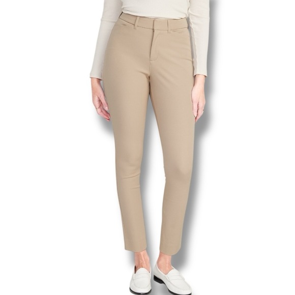 Old Navy Size 12 Mocha Taffy Pixie High-Waisted Secret Smooth Pockets Pants - Picture 1 of 8